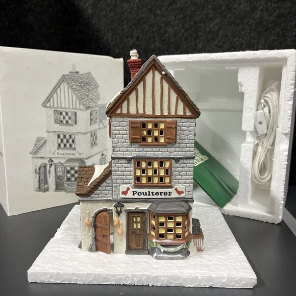 NIB Department 56 Dickens Village Series"Poulterer" Retired #5926-9 1988